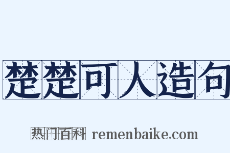 楚楚可人造句是什么意思的图片